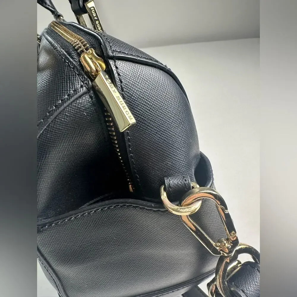 Tory Burch Robinson Bag Black With Crossbody Strap Saffiano Leather